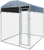 Hondenkennel voor buiten met dak 200 x 200 x 235 cm zeer stevig