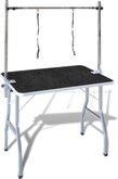 VidaXL Inklapbare Honden Trimtafel Met Dubbele Aanlijnoptie - 91 x 61 cm - Zwart