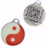 Penning YinYang (fluoriserend) met QR-code