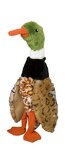 Pluche eend met groen kop bruin