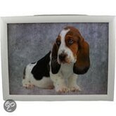 Mars & More laptray grijs hond basset pup