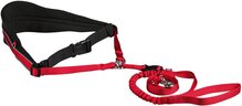 Trixie Looplijn Met Heupriem Hands Free - Riem - 120 cm x 12 cm - Rood