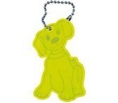 4-act Reflecterende Hanger Hond Geel 7 Cm