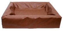 Bia Bed kunstleer Hoes hondenmand bruin 70x60x15 cm.