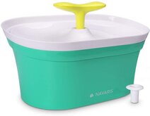 Navaris mint/wit kat drink fontein 2,8L gefilterd water | kattenfontein | waterfontein | drinkfontein | poezen fontein | dieren drinkbak | water bak voor kat en hond