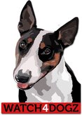 Bull Terrier sticker (set van 2 stickers)