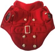 Warme honden jas - Winterjas voor honden - Wollen jas - Gevoerde hondenjas - Maat XL - Rood