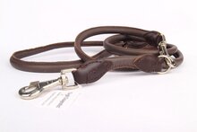 Dog's Companion Leren Hondenriem - Politielijn - 220 cm x 12 mm - Bruin
