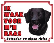 Flatcoated Retriever Waakbord - Ik waak voor mijn