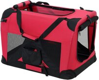 [pro.tec]® Dieren transportbox - reismand - rood - XXXXL