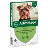 2 x 4 Pipetten AdvantageÂ® 40 voor honden van minder dan 4 kg - Dubbelpak