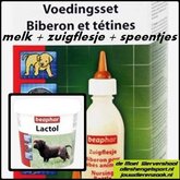beaphar voedingsset zuigflesje + speentjes + Lactol puppymelk 250 gr.
