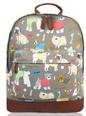 Amelie Honden Canvas Rugzak Rugtas Grijs School Werk A4