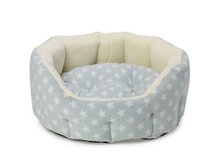 House of paws hondenmand ovaal fleece ster blauw
