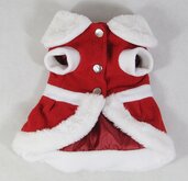 Fleece kostuum voor de kerst voor het vrouwtje - XL (rug lengte 38 cm, borst omvang 50 cm, nek omvang 38 cm )