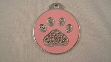 Rond Paw Stras Klein Roze