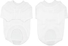 Shirt wit met mouw voor de hond. - XXS ( rug lengte 17 cm, borst omvang 24 cm, nek omvang 14 cm )