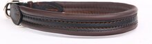Dog's Companion Leren Halsband - Soft/duo - 23-28 cm x 16 mm - Bruin