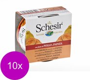 Schesir Hond Blik Gelei 150 g - Hondenvoer - 10 x Kip&Papaja