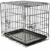 Bench maat S 60 x 42 x 52 cm, transportkooi, hondenbox draadkooi, hondenkooi, autotransportbox, zwart, met 2 deuren, opvouwbaar