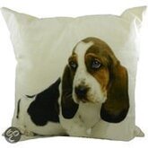 Mars & More Hond Basset Pup - Sierkussen - 50x50 cm - Multi
