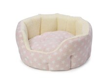 House of paws hondenmand ovaal fleece ster roze