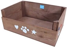 Lief! Unisex Houten Hondenmand - Bruin - 50 x 35 cm