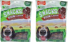 Nylabone 16x gezonde harde snack 320gr sm bison 2 verpakkingen