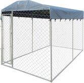 Hondenkennel voor buiten met dak 200 x 400 x 235 cm zeer stevig