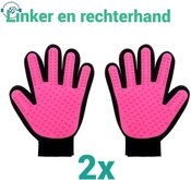 een paar Vachtverzorgingshandschoenen kat en hond - huisdieren handschoen