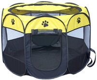 Puppyren / hondenren / puppytent draagbaar Maat S - Geel / zwart