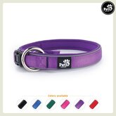 Pets&Partner® - Hondenhalsband - Reflecterend neopreen halsband - In verschillende kleuren en maten - L 50-60 x 3,4 cm - Paars