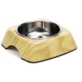 Hondenvoerbak Natural Wood 14 cm