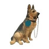 Beeldje Duitse Herdershond met riem 19 cm