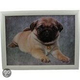 Mars & More laptray grijs hond mops baby