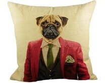 Kussen Mopshond Rode Blazer - 45 x 45 cm - Mars & More