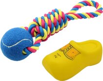 Hondenspeelgoed Tennisbal Aan Touw & Honden klompje