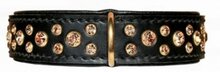 Hondenhalsband Swarovski Strass Extreme Black and Gold 22 cm