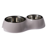 Adori Dubbele Voerbak 400 En 800ml - Hondenvoerbak - Grijs