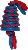 Chomper Rubber Speeltje Tug & Toss Blauw Rood per stuk