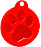 Rond Paw Groot Rood