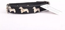 Dog's Companion Leren Halsband - Teckel - 28-34 cm x 16 mm - Zwart