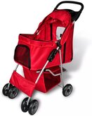 VidaXL Buggie Hondenbuggy - Rood - 80 x 37 x 99 cm