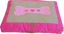 Lief! hondenkussen lounge girls bot roze / beige 100x70 cm