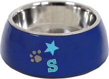 Lief! Voerbak Rvs / Plastic Boys Blauw - 18 CM
