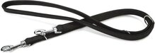 Beeztees leren dressuurlijn Buffalo. Zwart. 200 cm x 22 mm.