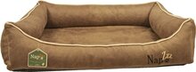 Napzzz hondenmand Leatherlook Divan Bruin 100 x 80 cm