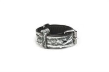Leren halsband voor hond safari zwart _40 cm x 35 mm