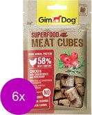 Gimdog Superfood Meat Cubes 40 g - Hondensnacks - 6 x Kip&Cranberry&Rozemarijn