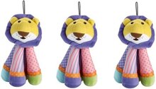 Hunter - Honden speelgoed/knuffel in de vorm van een leeuw - voordeelverpakking - set van 3